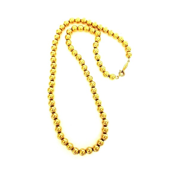 Vintage Gold Tone Napier Beaded Necklace Strung O… - image 3