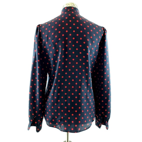 The Villager Polka Dot Two Piece Dress Navy Red B… - image 6