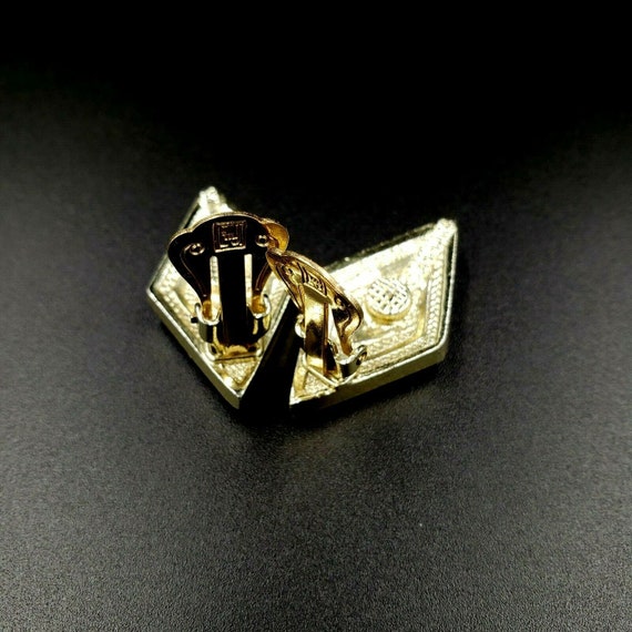 Emmons Diamond Shaped Pave Set Rhinestone Earring… - image 8