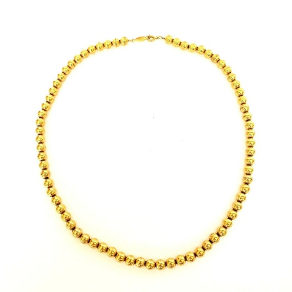 Vintage Gold Tone Napier Beaded Necklace Strung O… - image 9