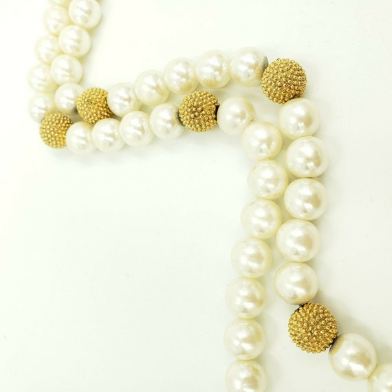 Erwin Pearl Choker Necklace Two Strand Faux Pearl… - image 8