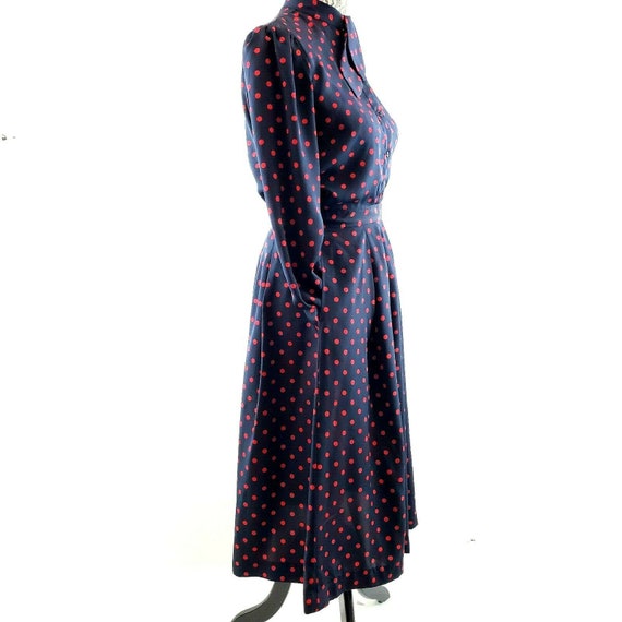 The Villager Polka Dot Two Piece Dress Navy Red B… - image 8