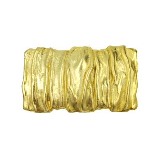 Kimberlee Keller Belt Buckle Ruched Gold Plated Vi