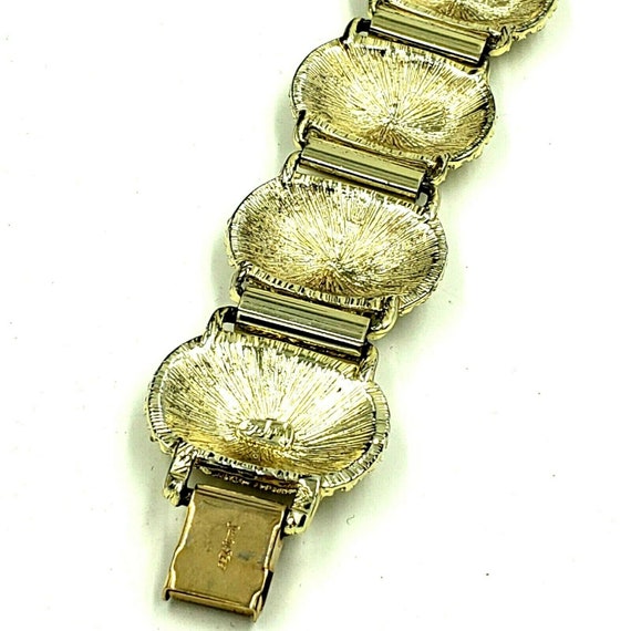 Vintage Judy Lee Signed Gold Tone Link Bracelet E… - image 7