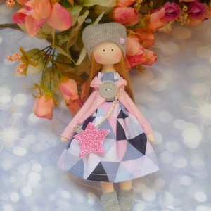 Handmade doll, ragdoll, toy,Tilda dolls, Decorative Doll, Little Girl toys,Fabric Doll,Home Decoration,textile doll ,Doll