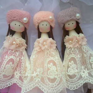 miniature doll, mini rag doll, Small doll, textile pocket doll, dollhouse doll, tiny doll, little doll, fairy doll, Heirloom Doll, soft doll