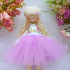 Little cloth handmade doll, Rag Doll, princess doll, little girl chic, ballerina doll, Textile Doll, Girl doll, soft doll, Doll Baby
