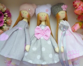 Poupée faite à la main, poupées Tilda, poupée décorative, pépinière Shabby Chic, jouets Pour petites filles, poupées Shabby Cloth, poupée ballerine. Poupée en tissu