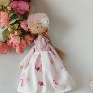 handmade doll 12&quot; Rag doll,fabric doll,collectible doll,textile doll,Fabric toys,Princess doll,Small soft doll,Tilda Doll,Cloth doll