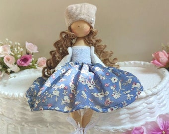 Bright gift, Fabric Doll, textile doll, Cloth doll, Gift Idea, Rag Doll, Tilda doll, Soft doll, Stuffed doll, fairy doll, ballerina doll