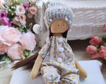 Fabric Doll,Textile doll,decorative doll,cloth doll,Bright gift,Rag Doll,Stuffed doll,fairy doll,Handmade Doll,Baby Doll,Art doll,Soft doll