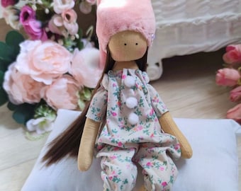 Fabric Doll,Textile doll,decorative doll,cloth doll,Bright gift,Rag Doll,Stuffed doll,fairy doll,Handmade Doll,Baby Doll,Art doll,Soft doll