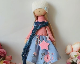 Doll tilde.Fabric Doll.Cute doll.Textile doll. Soft toy. Cloth doll. Gift Idea.Rag Doll .Home Decoration.Handmade Doll,Doll.Tilda doll