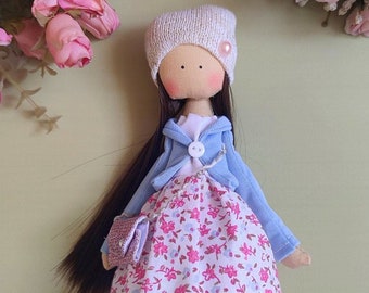 fabric handmade doll, Heirloom Cloth Doll, textile princess doll, ballerina Doll, perfect gift, Cute doll, baby doll,fairy doll, doll cotton
