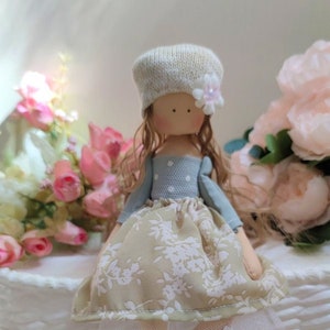 Doll tilda.Fabric Doll.Cute doll.Textile doll. Soft toy. Cloth doll. Gift Idea.Rag Doll .Home Decoration.Handmade Doll,Doll.Tilda doll
