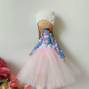 ballerina doll 12&quot;, Textile decorative doll,Bright gift,Fabric Doll,Soft doll,Stuffed doll,fairy doll,doll cotton,Girl doll,baby doll