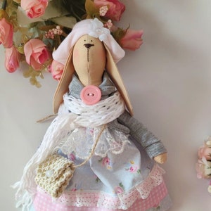 Konijn Handgemaakte pop, Konijn speelgoed, Konijn cadeau, Katoen Konijn Zacht, Handgemaakt konijn, Doek pop, erfstuk pop, Zacht speelgoed, decoratief speelgoed, baby cadeau