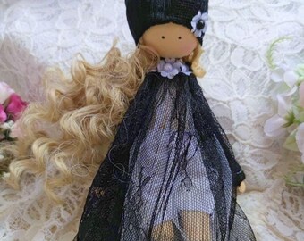 Textile doll. Fabric doll. Tilda doll. Interior doll. Decor doll. Handmade doll. Cloth doll. Rag Doll. Cute doll Home Decoration, girl gift