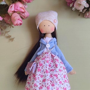 stof handgemaakte pop, Heirloom Doek Pop, textiel prinses pop, ballerina Pop, perfect cadeau, Leuke pop, babypop, fee pop, pop katoen