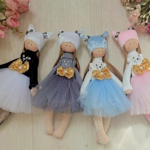 Doll tilde.Fabric Doll.Cute doll.Textile doll. Soft toy. Cloth doll. Gift Idea.Rag Doll .Home Decoration.Handmade Doll,Doll,ballerina doll.