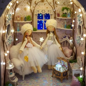 Muñeca de trapo pequeña, muñeca de bolsillo de tela, muñeca pequeña, muñeca diminuta, ángel de tela, muñeca de tela, muñeca suave, muñeca hada, muñeca bebé, regalo de boda