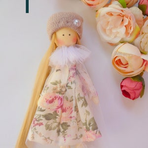 Small doll, Shabby Cloth dolls, mini rag doll, textile pocket doll, Textile Angel, fabric doll, fairy doll, baby doll, wedding gift 1