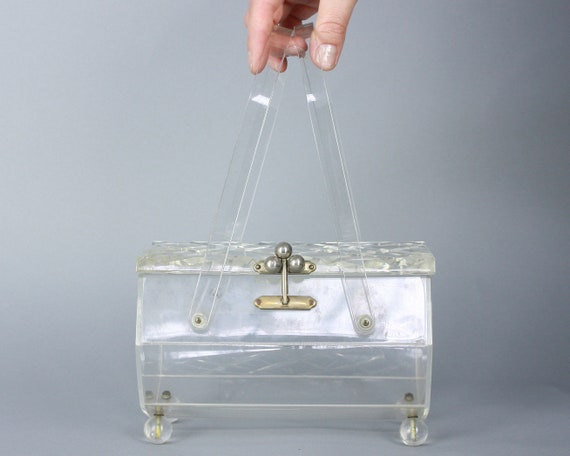 vintage clear lucite purse