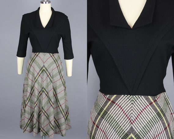 1950s Dress with REVERSIBLE Skirt | Vintage 50s 'C
