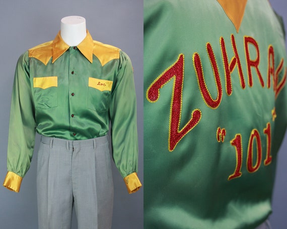 1940s ZUHRAH Shriners Satin Shirt | Vintage 40s Me