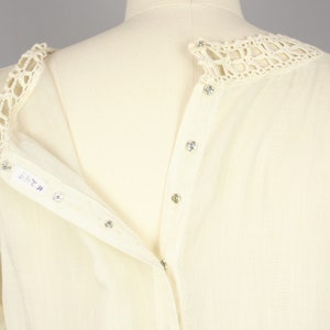 1910s Ivory Cotton Dress Vintage 10s Lace & Voile Dress Medium image 7