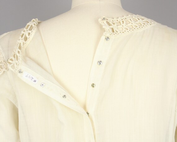 1910s Ivory Cotton Dress · Vintage 10s Lace & Voi… - image 7