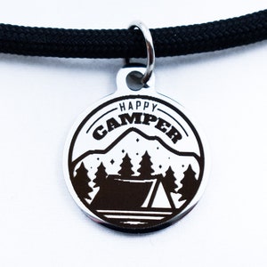 Happy Camper, Paracord Necklace, Camping Gift, Camper Jewelry, Adventure, Explore, Exploring, Tent Jewelry, Great Outdoors, Campsite