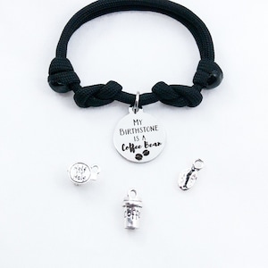 My Birthstone, Is a Coffee Bean, Adjustable Bracelet, Coffee Bracelet, Coffee Lover, Mocha, Coffee Quote, Coffee Drinker, Cup of Joe