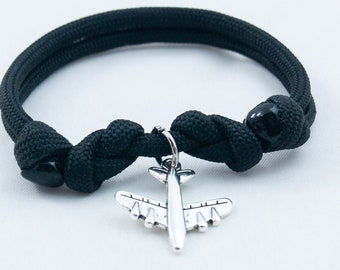 Airplane Bracelet, Aircraft, Aviation Jewelry, Commercial Airliner, Gift for Pilot, Adjustable Bracelet, Travel Bracelet, Flight Attendant