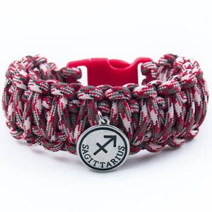 Sagittarius Sign, Horoscope, Star Sign, Astrology, Zodiac Bracelet, Paracord Bracelet, Red Bracelet, Sagittarius Gifts, Horoscope Jewelry