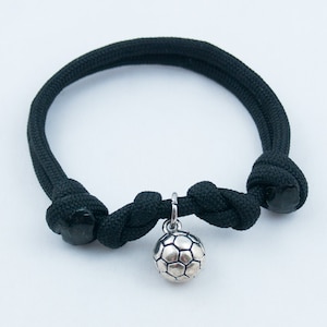 Soccer Bracelet, Soccer Ball, Adjustable Bracelet, Sports Gifts, Soccer Team Gift, Soccer Coach, Coach Gifts, Paracord Bracelet, Football