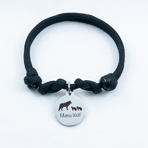 Mama Wolf, Adjustable Bracelet, Wolves, Animal Lover, Mom Gift Idea, Mothers Day, She Wolf, Wolf Charm, Canine, Wildlife Jewelry, Wolf Pup