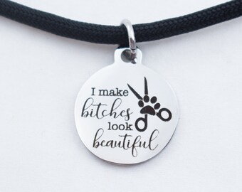 Dog Groomer, Paracord Necklace, Pet Stylist, Groomer Gift Idea, Funny Quote, Funny Groomer Gift, Groomer Necklace, Fur Artist, Pet Care Gift