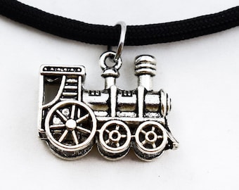 Motor de tren, Collar Paracord, Choo Choo, Collar de tren, Collar de conductor, Encanto de locomotora, Máquina de vapor, Entusiasta del tren, Chugga