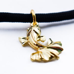 Goldfish Necklace, Gold Fish, Gold Betta, Golden Betta, Paracord Necklace, Aquarium Lover, Fish Charm, Fishing, Marine Life, Aquatic Animal