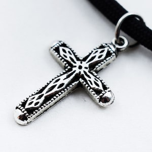 Cross Necklace, Christian Jewelry, Religious Gift, Paracord Neckalce, Decorative Cross, Crucifix, Gift for Christian, Spiritual Necklace