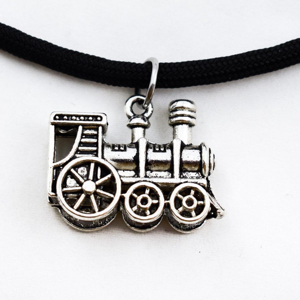 Train Engine, Paracord Necklace, Choo Choo, Train Necklace, Conductor Necklace, Locomotive Charm, Steam Engine, Train Enthusiast, Chugga