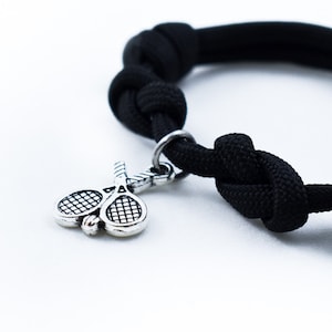 Tennis Bracelet, Tennis Racket, Adjustable Bracelet, Paracord Jewelry, Tennis Player, Sports Gift, Tennis Fan, Tennis Coach Gift, Athletic