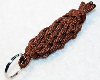 Brown Keychain, Mini Key Fob, Paracord Keychain, Paracord Key Fob, Mini Keychains, Braided Keychain, Gifts for Men, Mens Gifts, Party Favors