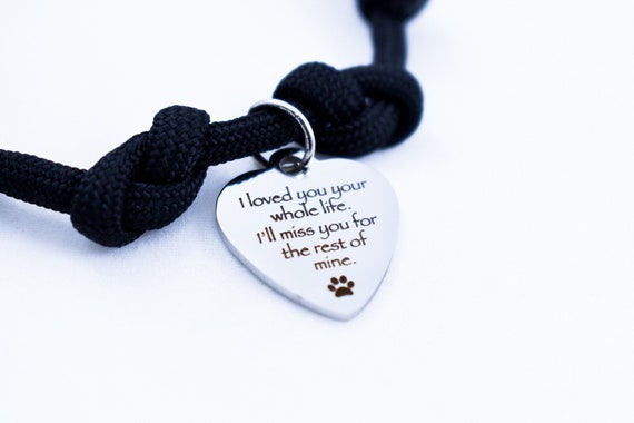 Pet Loss, Dog Remembrance, Cat Memorial, Adjustable Bracelet, Sympathy Gift, Loss of Pet, Pet Death, Remembering a Pet, Paracord Bracelet