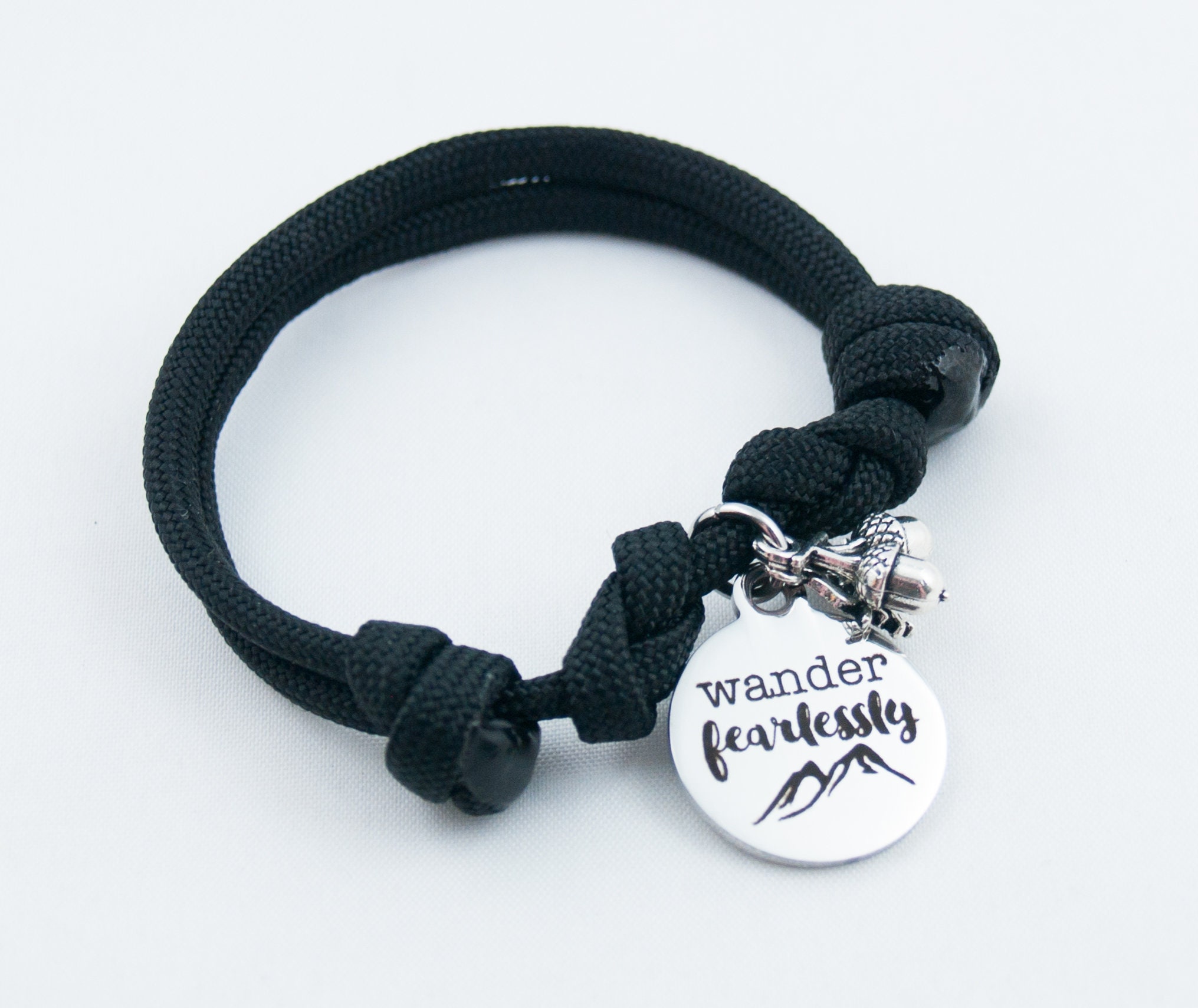 Wander Fearlessly Mountain Bracelet Adjustable Bracelet Etsy.de