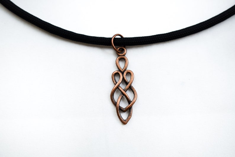 Celtic Knot Paracord Necklace Wire Knot Copper Celtic Knot Etsy