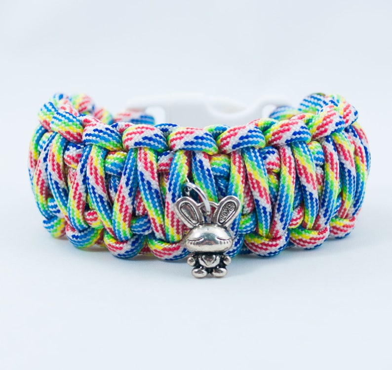 Cute Bunny Bracelet Rabbit Bracelet Kids Paracord Bracelet Etsy