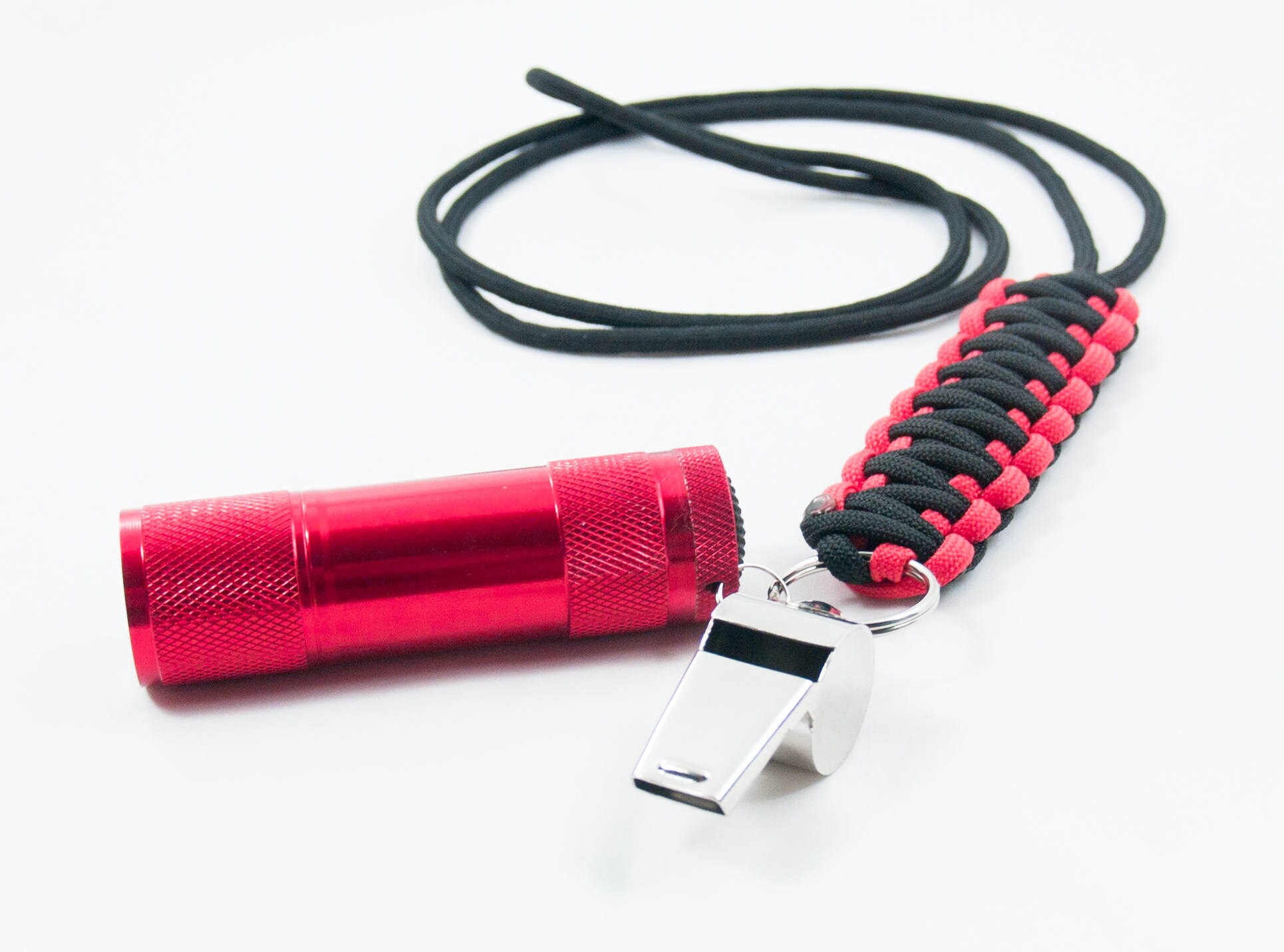 Red Survival Gear Paracord Lanyard Flashlight Lanyard Coach Etsy