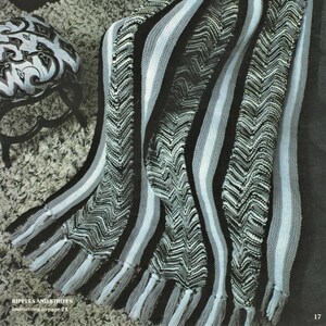 Vintage Knit Afghan Pattern Ripples and Stripes Knitted Stitch Blanket Fringed Blanket Needle Craft Download PDF Instructions Pattern
